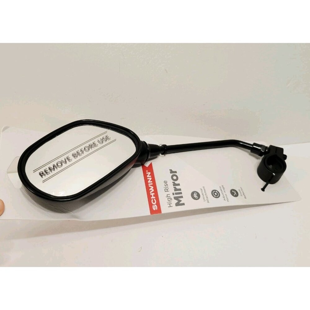 Schwinn High Rise Mirror Universal Attachment Reflector Black